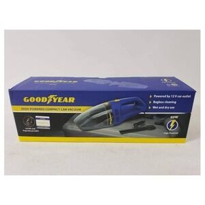 Goodyear 12V Car Vacuum W 5 Extension Attachments Extra Long 13" Cord New in Box